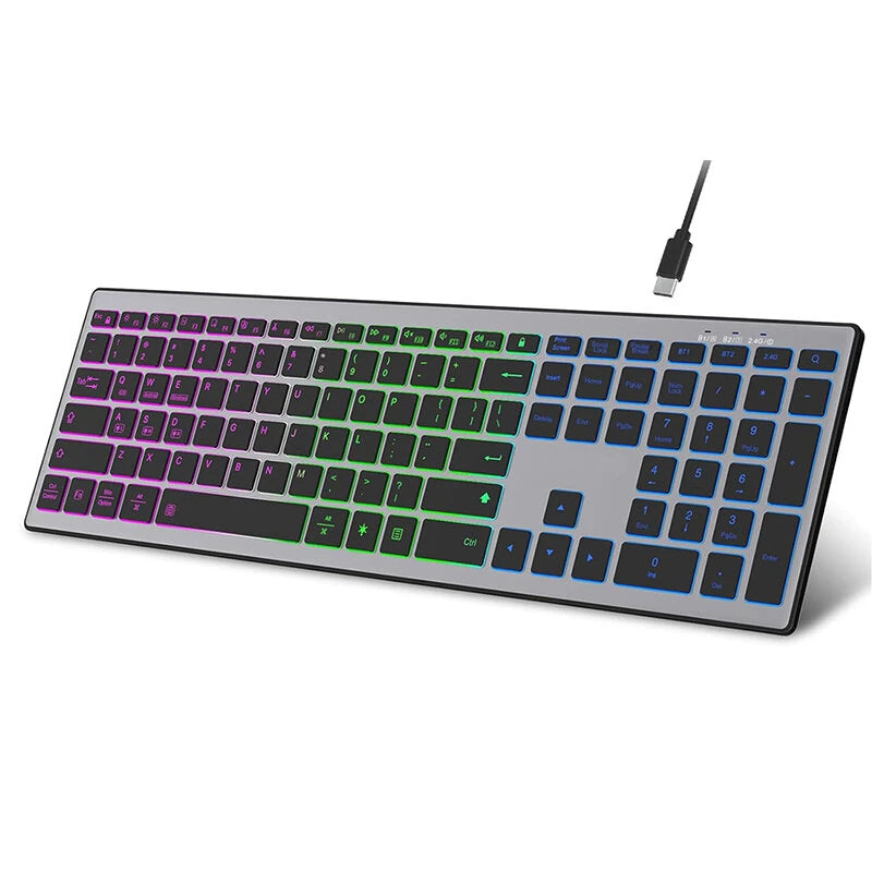 Full Size 110 Keys Tri-mode Wireless Keyboard with RGB Main image