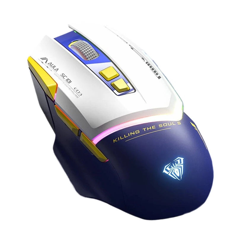 AULA SC101 Mech Mouse Wireless bluetooth 800-4000DPI