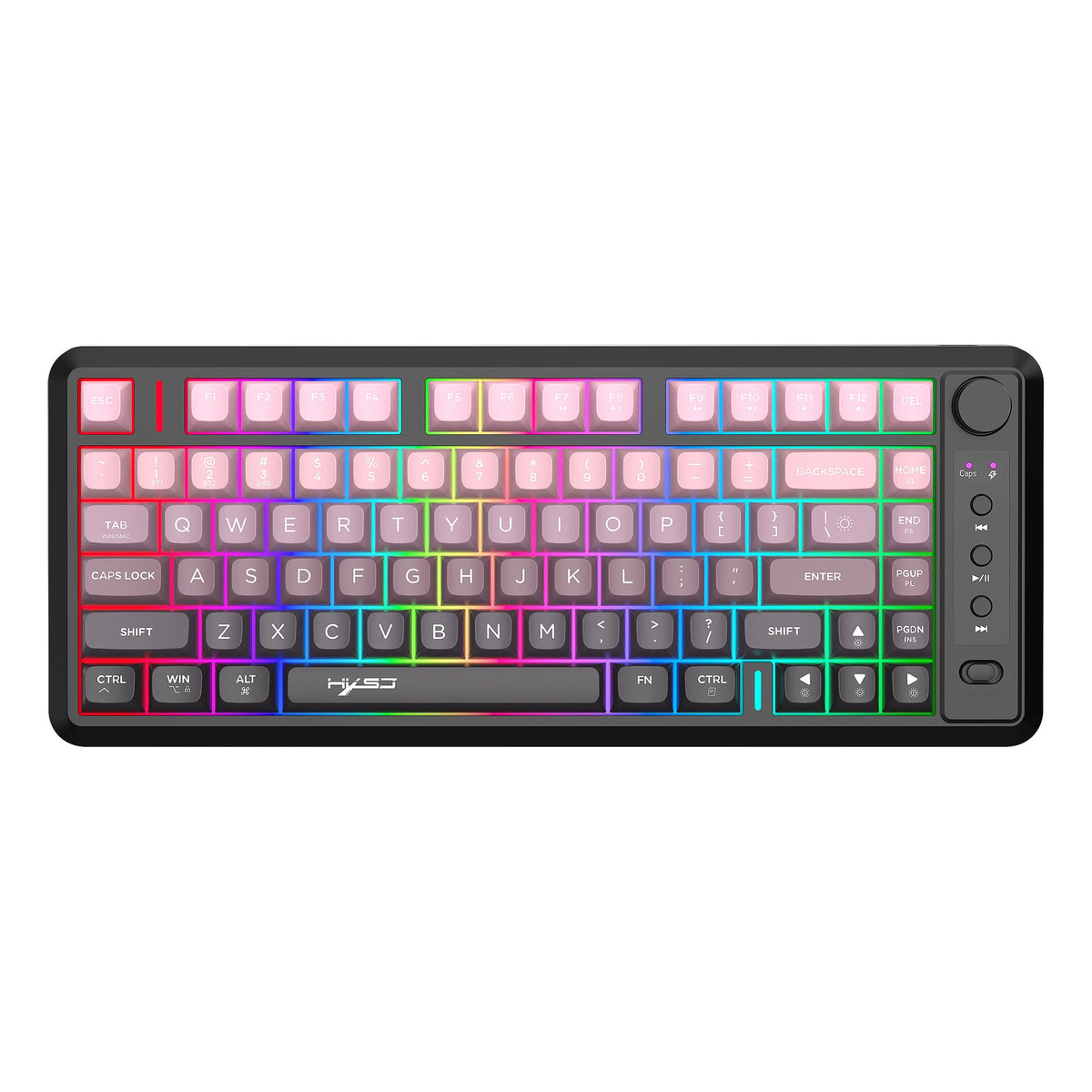 HXSJ L400 Three Mode Wireless Gaming Keyboard 81 Keys