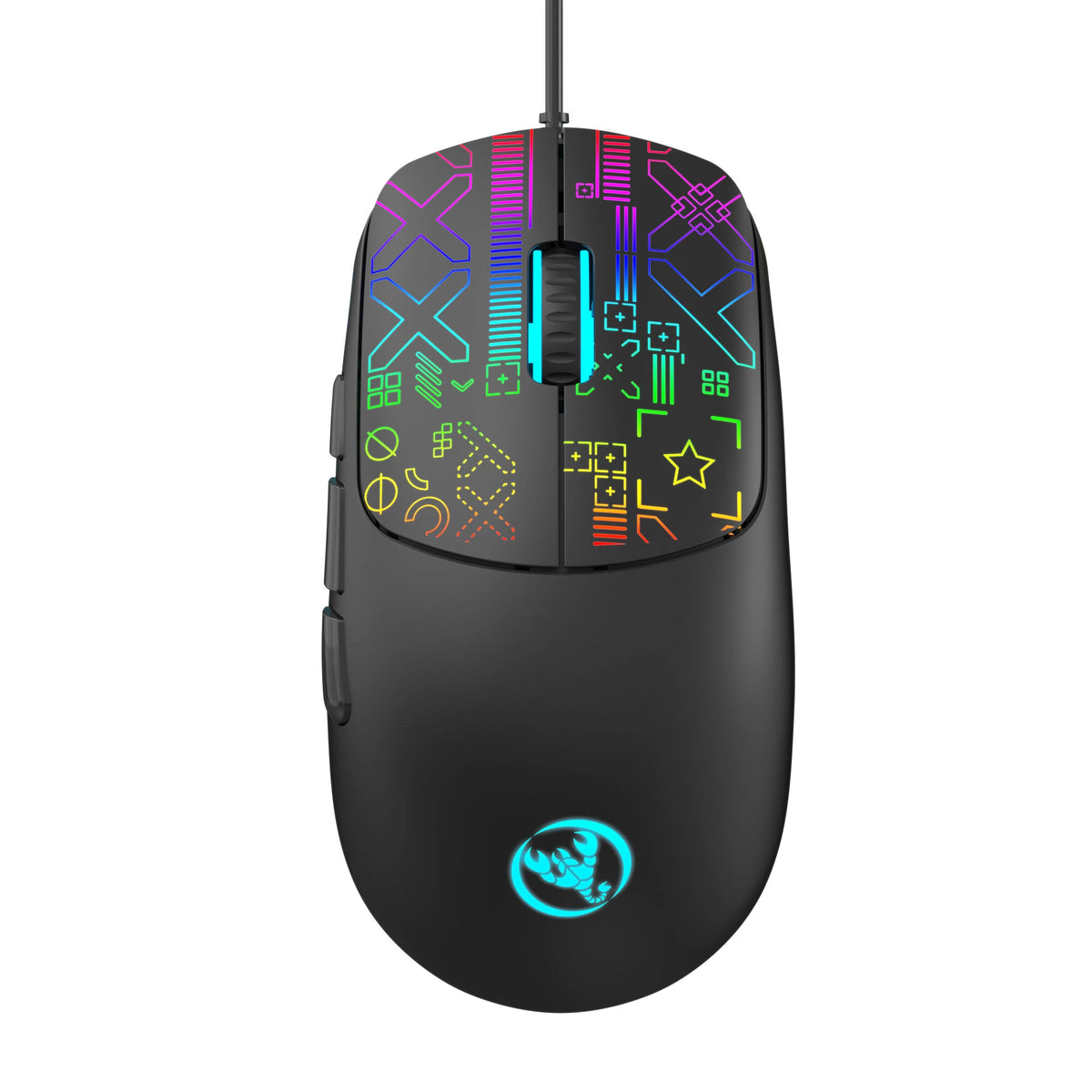 HXSJ S100 Wired Gaming Mouse 3600DPI RGB Backlit 6