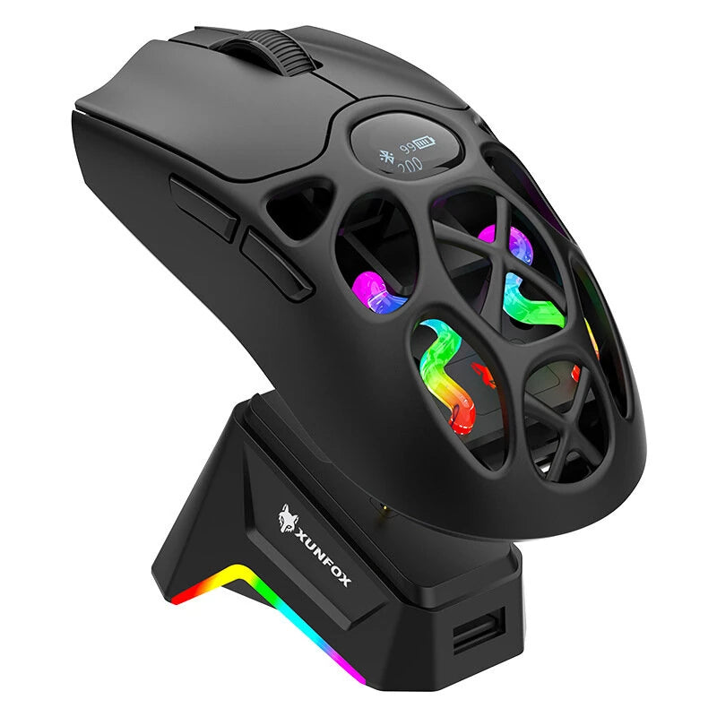 XUNFOX H16Pro Tri-mode RGB Gaming Mouse with Digital
