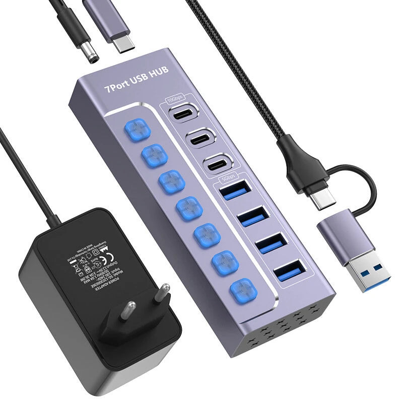 YUCUN 7-Port USB-A