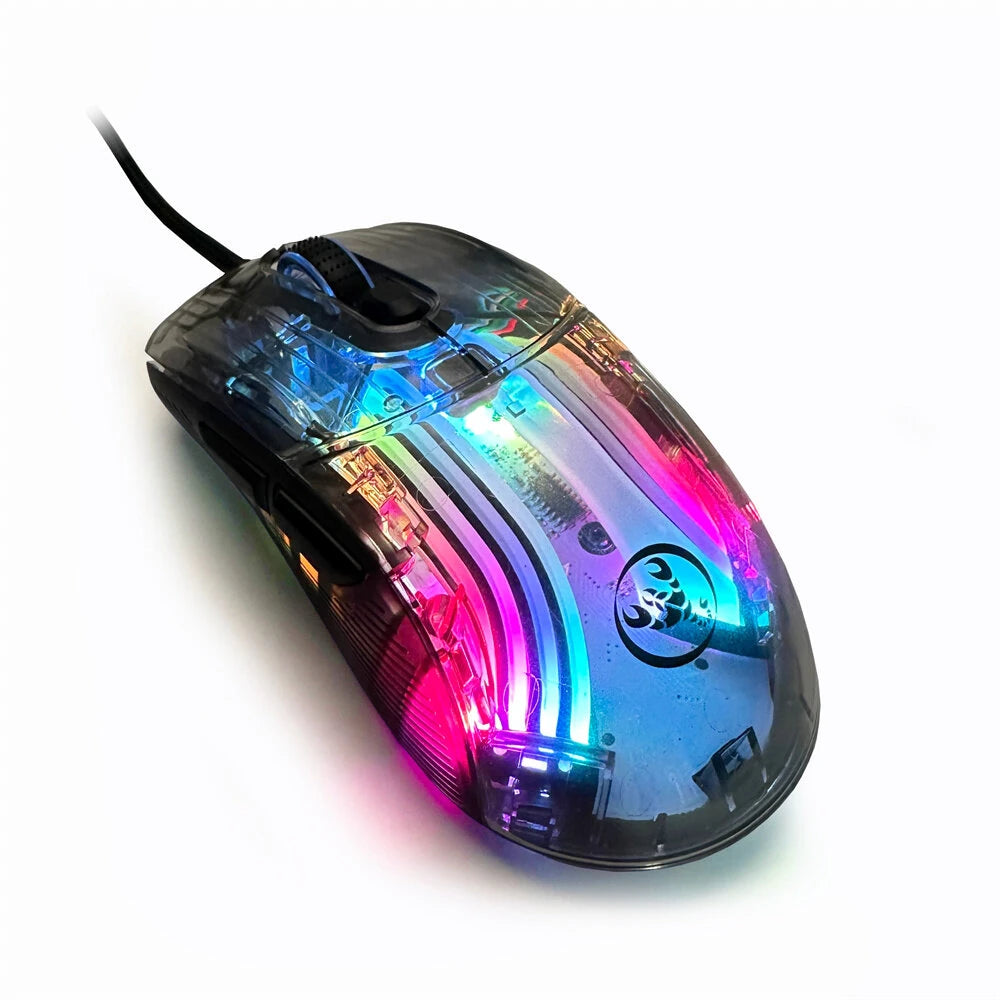 HXSJ X400 Wired Gaming Mouse Transparent Ergonomic RGB Main image