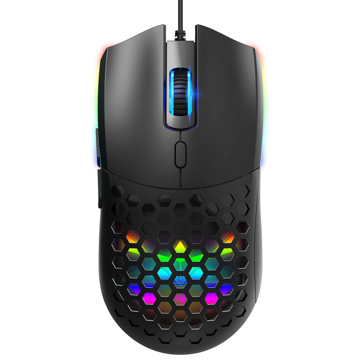 HXSJ S500 Wired Gaming Mouse Hollow Design 6400DPI RGB