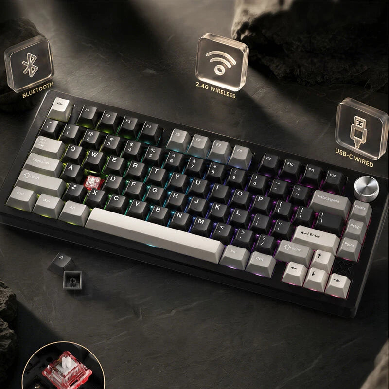 DAREU FLEX75 Tri-Mode Mechanical Keyboard with Rotary