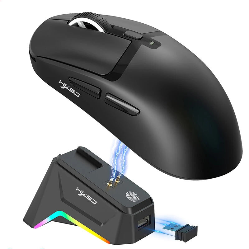 HXSJ T10 Three-mode Wireless Gaming Mouse with RGB