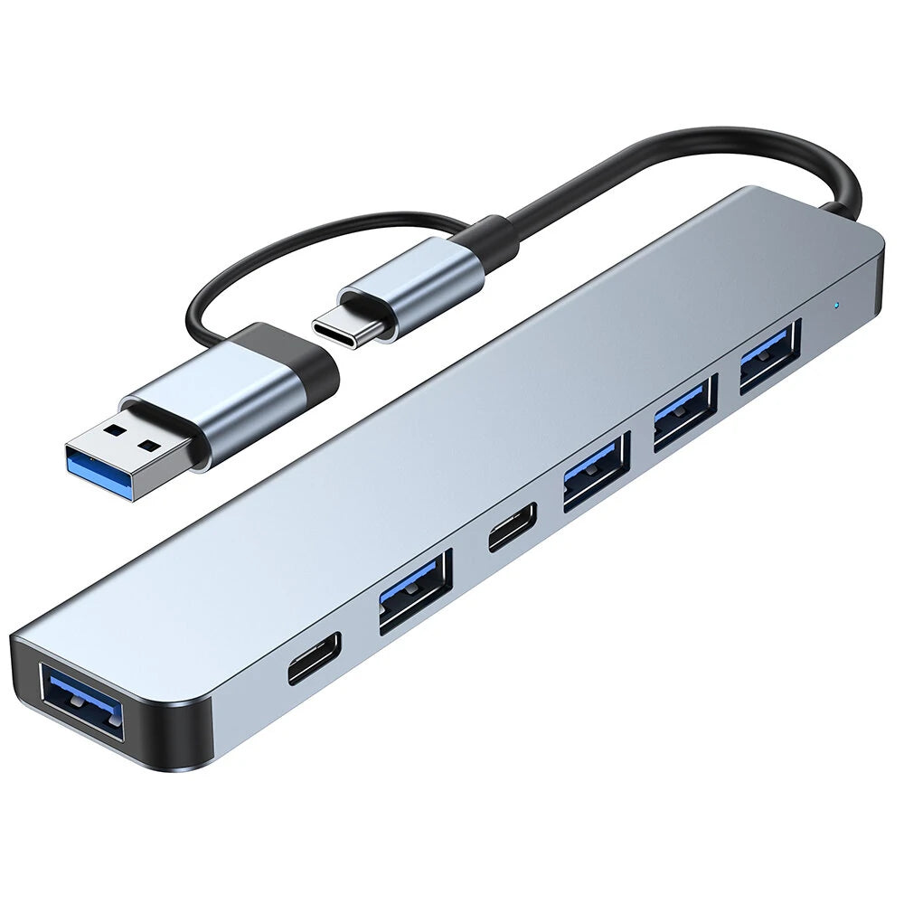 7 in 1 Type-C Docking Station with USB Adapter