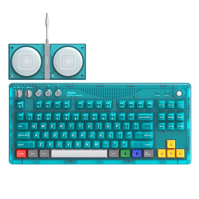 8Bitdo Retro87 Mechanical Gaming Keyboard Water Blue